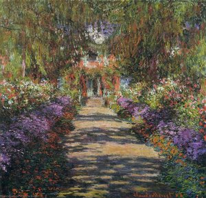 Pathway In Monet's Garden At Giverny — Claude Monet