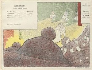 Program For Mirâges From The Beraldi Album Of Theatre Programs — Henri Gabriel Ibels