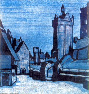 Street In Front Of Castle — Nicholas Roerich