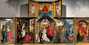 Polyptych With The Nativity — Rogier Van Der Weyden