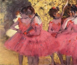The Pink Dancers, Before The Ballet — Edgar Degas