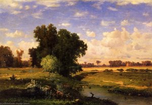 Hackensack Meadows, Sunset — George Innes