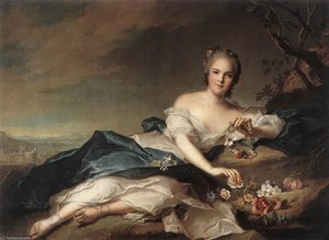 Marie Adelaide Of France As Flora — Marc Nattier