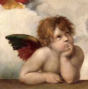 Detail Z Sistinej Madony — Rafaello Sanzio