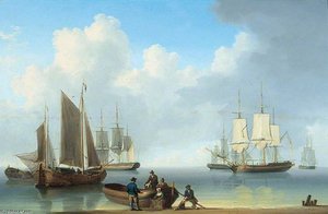 Sailing Ships Off The Coast — William Anderson