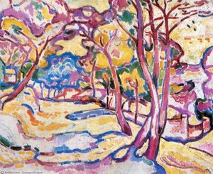 Landscape Of L'estaque — Georges Braque, Cubist Landscape