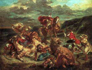 Lion Hunt — Eugène Delacroix