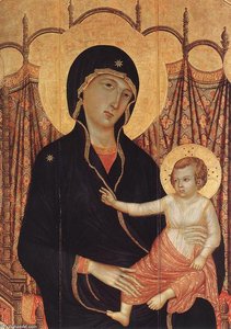 Rucellai Madonna (detail) — Duccio Di Buoninsegna