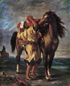 Marocan And His Horse — Eugène Delacroix