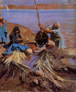 Egyptians Raising Water From The Nile — John Singer Sargent
