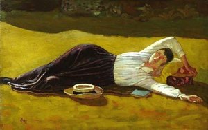 The Artist's Wife Lynda Reclining