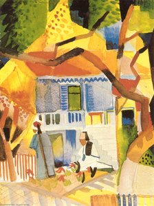 Courtyard Of A Villa At St. Germain — August Macke