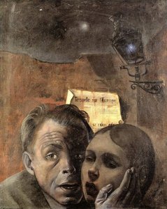 Fear (also Known As Self Portrait With His Niece Marianna) — Felix Nussbaum