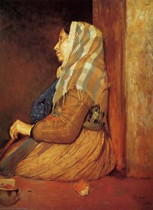 A Roman Beggar Woman — Edgar Degas