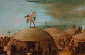 Rainmaking Among The Mandan — Džordž Katlin, Contemporary Realism