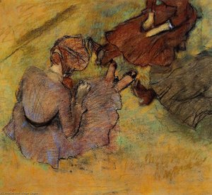 Жената, Седнала На Тревата — Hilaire-germain-edgar Degas