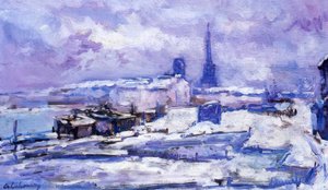 鲁昂，雪景 — 阿尔贝·夏尔·勒布尔 (ā'ěrbèi·xià'ěr·lèbù'ěr)