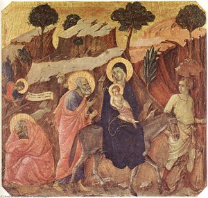 Flight Into Egypt — Duccio Di Buoninsegna