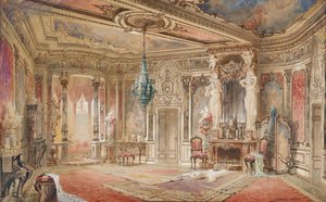 German Interieur Salon Im Makartstil — Georg Janny