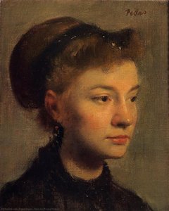 Head Of A Young Woman — Edgar Degas