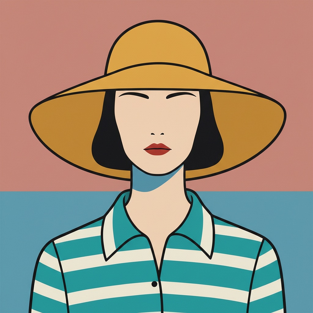 Alex Katz Flatt Portrett