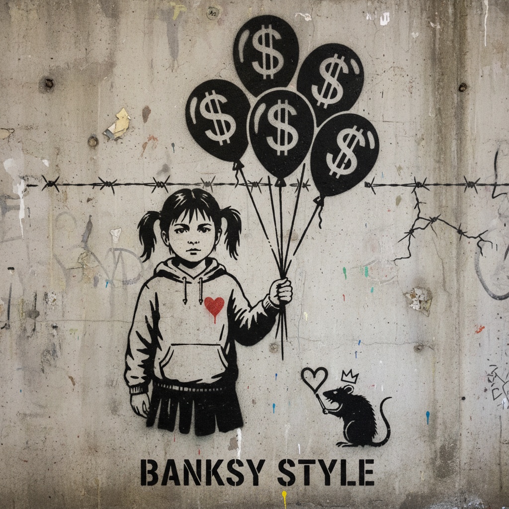 Banksy Stencils Stílus